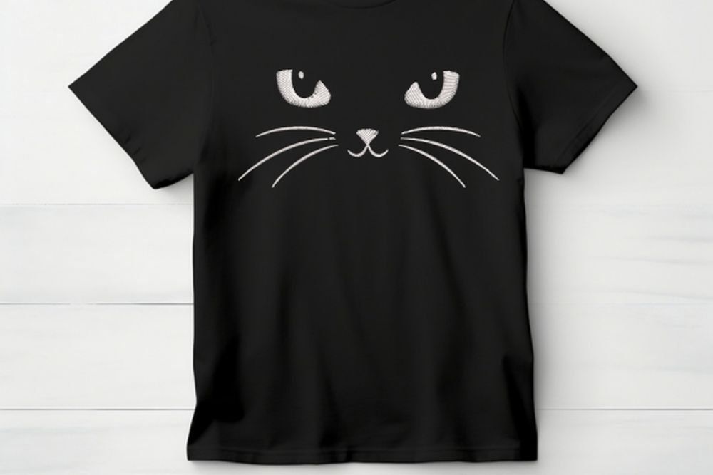 Mystical Black Cat Machine Embroidery Design, Kitten Embroidery File - Image 2