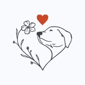 Dog Love Machine Embroidery Design, Puppy Heart Embroidery File