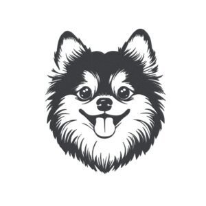 Pomeranian Dog Machine Embroidery Design, Puppy Breed Embroidery File