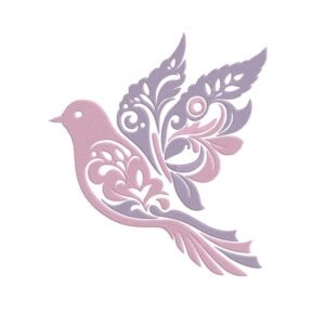 Dove Of Peace Machine Embroidery Design, Pigeon Bird Embroidery File
