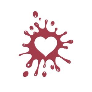 Beautiful Dripping Heart Machine Embroidery Design, Artistic Embroidery File