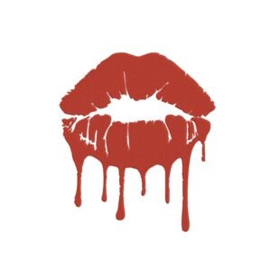 Dripping Lips Machine Embroidery Design, Beautiful Artistic Embroidery File