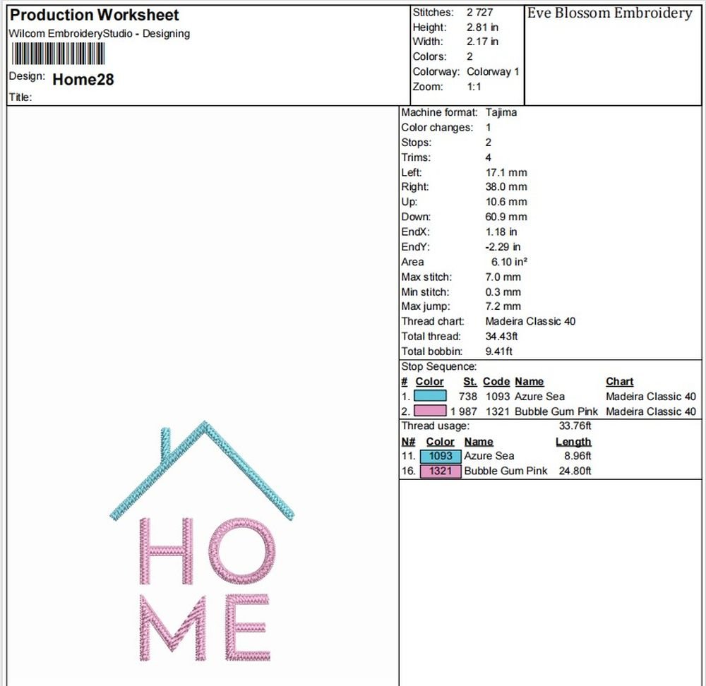 Minimalist Home Roof Machine Embroidery Design, Home And Family Embroidery File - Image 2