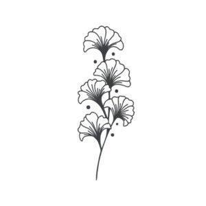 Elegant Blooms Machine Embroidery Design, Flower Outlne Embroidery File
