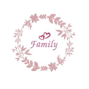 Family Wreath Machine Embroidery Design, Home And Family Embroidery File