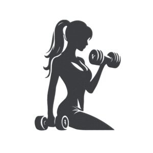 Female Fitness Machine Embroidery Design, Hobby and Activity for Women Embroidery File