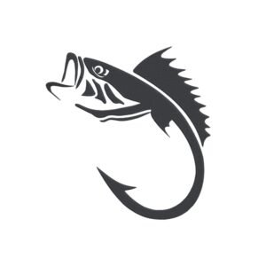 Fish Hook Machine Embroidery Design, Hobby and Activity for Men Embroidery File