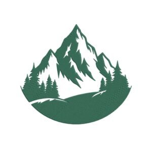 Forest And Mountains Machine Embroidery Design, Nature Embroidery File