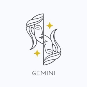Gemini Zodiac Sign Machine Embroidery Design, Horoscope Sign Embroidery File