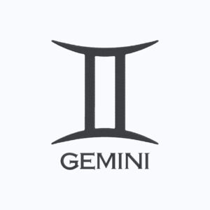 Minimalistic Gemini Zodiac Machine Embroidery Design, Horoscope Sign Embroidery File