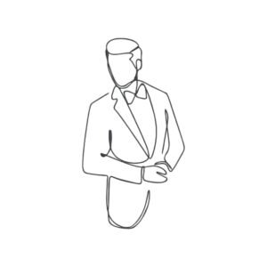 Gentleman Outline Machine Embroidery Design, Gift For Loved One Embroidery File