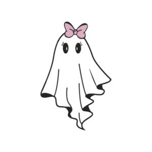 Ghost Girl Machine Embroidery Design, Halloween Phantom Embroidery File