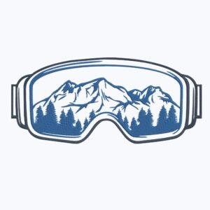 Ski Goggles Machine Embroidery Design, Hobby and Activity for All Embroidery File