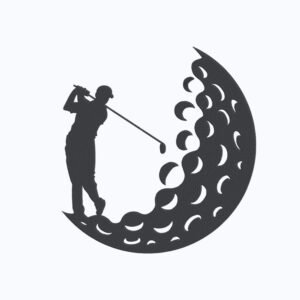 Golf Man Machine Embroidery Design, Hobby and Activity for Men Embroidery File
