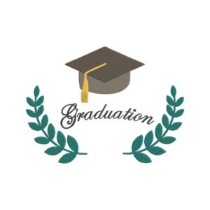 Graduation Cap And Wreath Machine Embroidery Design, Hobby and Activity for All Embroidery File