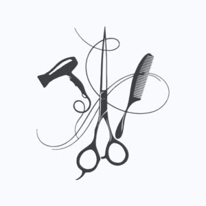 Hair Stylist Tools Machine Embroidery Design, Hobby and Activity for Women Embroidery File