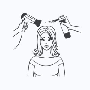Hair Stylist Touch Machine Embroidery Design, Hobby and Activity for Women Embroidery File