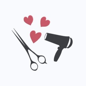 Hairdresser Tools Machine Embroidery Design, Hobby and Activity for Women Embroidery File