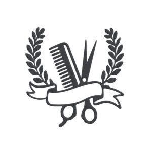 Hairdressers Tool Wreath Machine Embroidery Design, Hobby and Activity for Women Embroidery File