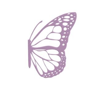 Half Butterfly Machine Embroidery Design, Butterflies Embroidery File
