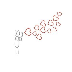 Heart Shaped Soap Bubbles Machine Embroidery Design, Love Outline Embroidery File