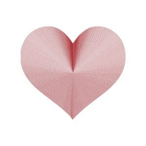 Spiral Heart Machine Embroidery Design, Beautiful Artistic Embroidery File