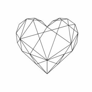 Geometric Heart Machine Embroidery Design, Beautiful Artistic Embroidery File