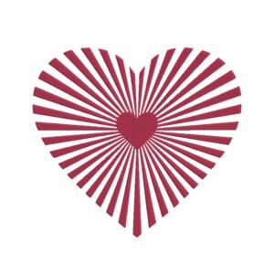 Optical Illusion Heart Machine Embroidery Design, Beautiful Artistic Embroidery File