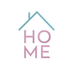 Minimalist Home Roof Machine Embroidery Design, Home And Family Embroidery File