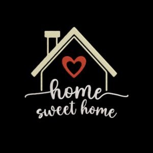 Home Sweet Home Black Background Machine Embroidery Design, Home And Family Embroidery File