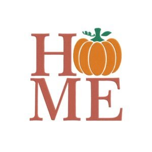 Home With Pumpkin Machine Embroidery Design, Autumn Season Embroidery File