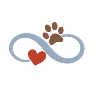 Infinity Paw Machine Embroidery Design, Animal Embroidery File