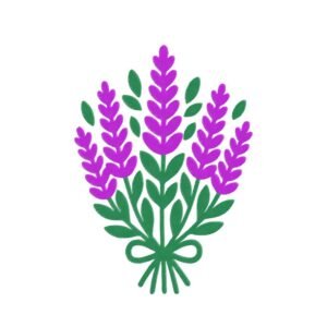 Lavender Machine Embroidery Design, Flower Embroidery File