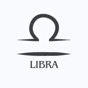 Minimalistic Libra Zodiac Machine Embroidery Design, Horoscope Sign Embroidery File