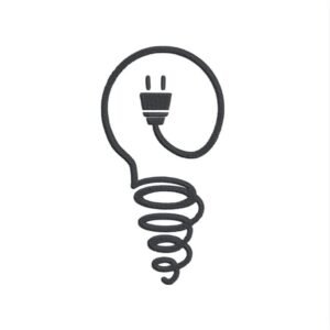 Light Bulb Machine Embroidery Design, Hobby and Activity for Electrician Embroidery File