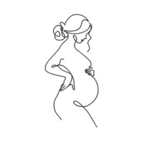 Linear Pregnant Woman Machine Embroidery Design, Motherhood Outline Embroidery File