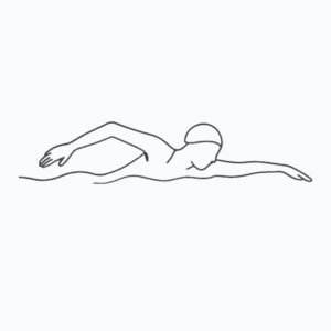 Linear Swimmer Machine Embroidery Design, Sport and Activity for All Embroidery File