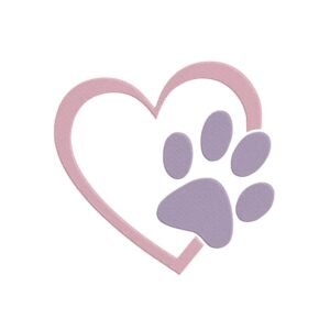 Love Paw Machine Embroidery Design, Animal Embroidery File