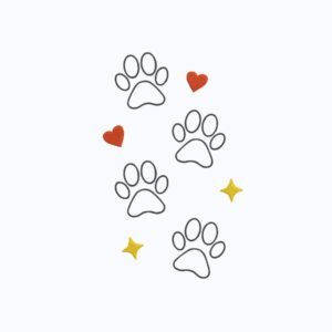 Lovely Paws Machine Embroidery Design, Animal Embroidery File
