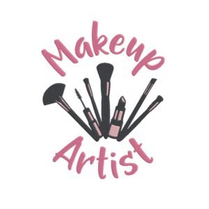 Makeup Artist Machine Embroidery Design, Hobby and Activity for Women Embroidery File