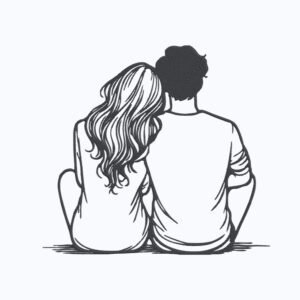Man And Woman Friendship Machine Embroidery Design, Love Embroidery File