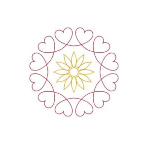 Mandala Flower Outline Machine Embroidery Design, Floral Embroidery File