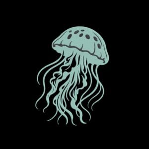 Medusa Machine Embroidery Design, Sea Animal Embroidery File
