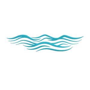 Minimalist Waves Machine Embroidery Design, Sea Embroidery File
