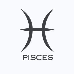 Minimalistic Pisces Zodiac Machine Embroidery Design, Horoscope Sign Embroidery File