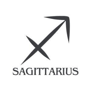 Minimalistic Sagittarius Zodiac Machine Embroidery Design, Horoscope Sign Embroidery File