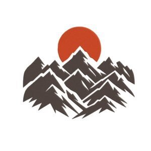 Mountains And Sun Machine Embroidery Design, Nature And Landscape Embroidery File