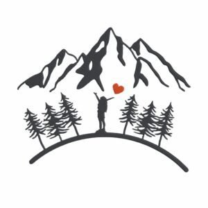 Love For Mountains Machine Embroidery Design, Nature Embroidery File