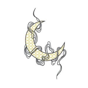 Mystical Moon Machine Embroidery Design, Boho Spiritual Embroidery File