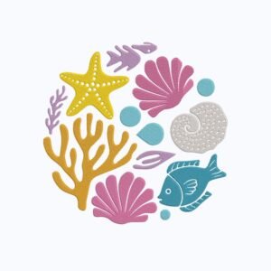 Ocean Elements Machine Embroidery Design, Summer Vacation Season Embroidery File